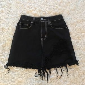 NWT Carmar black denim skirt